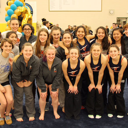 WS Gymnastics had a very successful year—they won the Patriot Conference, placed 2nd in Regionals, and finished third overall at States-—all while forming strong friendships with their teammates.