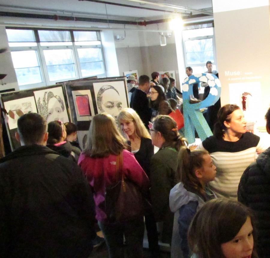 The WS Pyramid Art Show had numerous visitos, all to check out the artwork of students from the area.