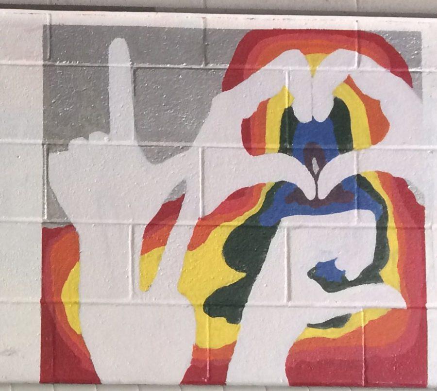 This mural and others like them around the school were
done by Spartan Art students. Now, these pieces of our
history may be in danger.