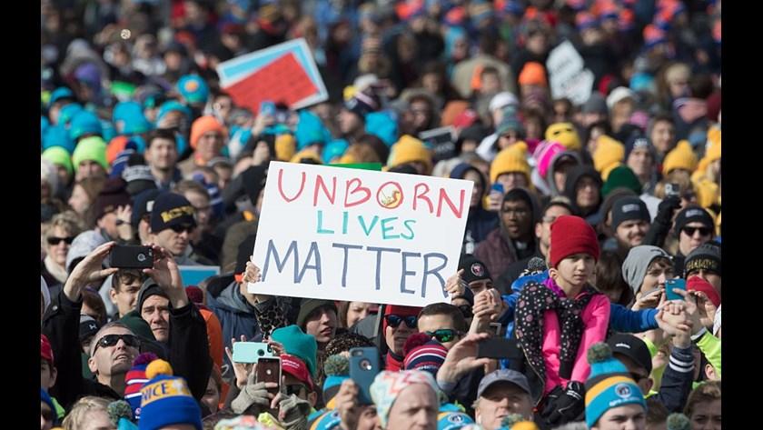 Protesters at the annual March for Life, which took place on January 27, gather to defend the rights of the unborn. This year, Vice President Mike Pence and presidential advisor Kellyanne Conway were present.