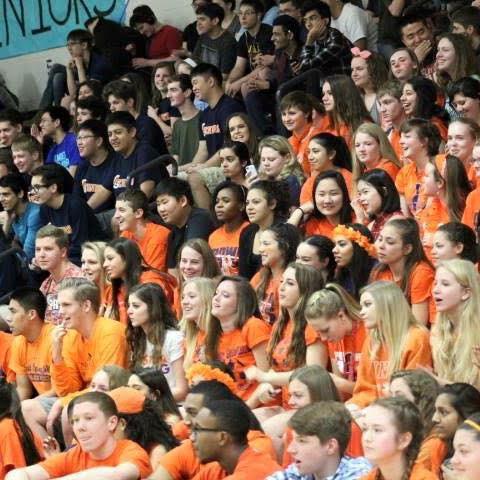 Members of the class of 2017 show their Spartan spirit during a pep rally. With just over five months until graduation, it is important that 2017 keep unified.