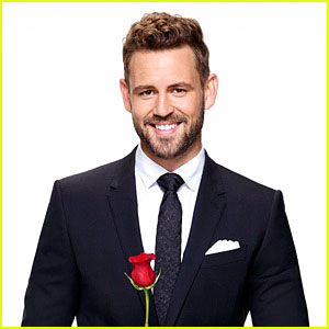 Viall holds a rose and a heart. The women compete to win the limited number of roses, to secure their spot on the show. Will true love prevail, or will Nick’s time end in heartbreak, yet again? Only time will tell. 