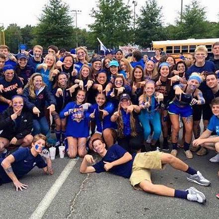 The class of ’17 shows its spirit at a football tailgate toward the beginning of the season.