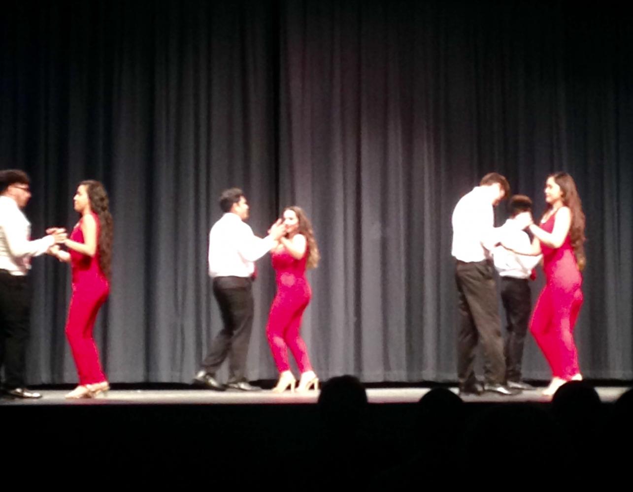 he Hispanic Heritage Club performs their dance sequence, titled “El Sabor Latino.”