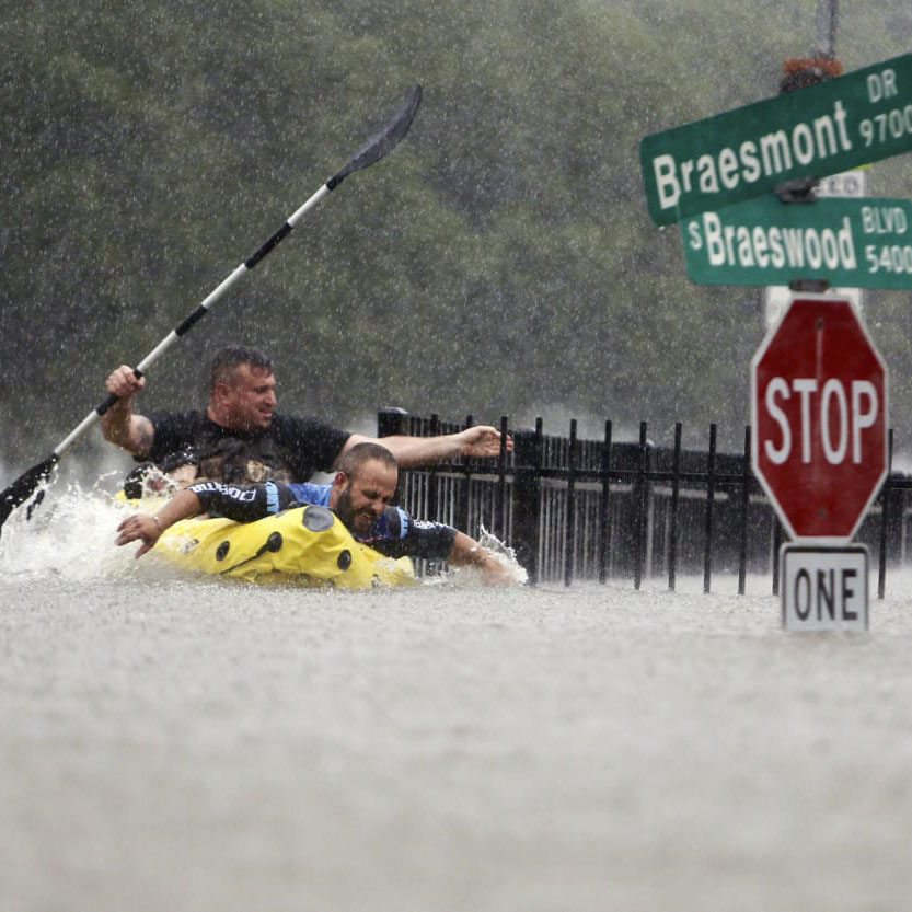 Hurricane Harvey devastates Texas with massive flooding.