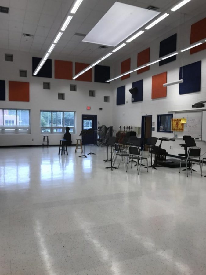 The+new+choir+room+has+been+finished%2C+which+provides+a+space+for+students+to+practice+and+hang-out.