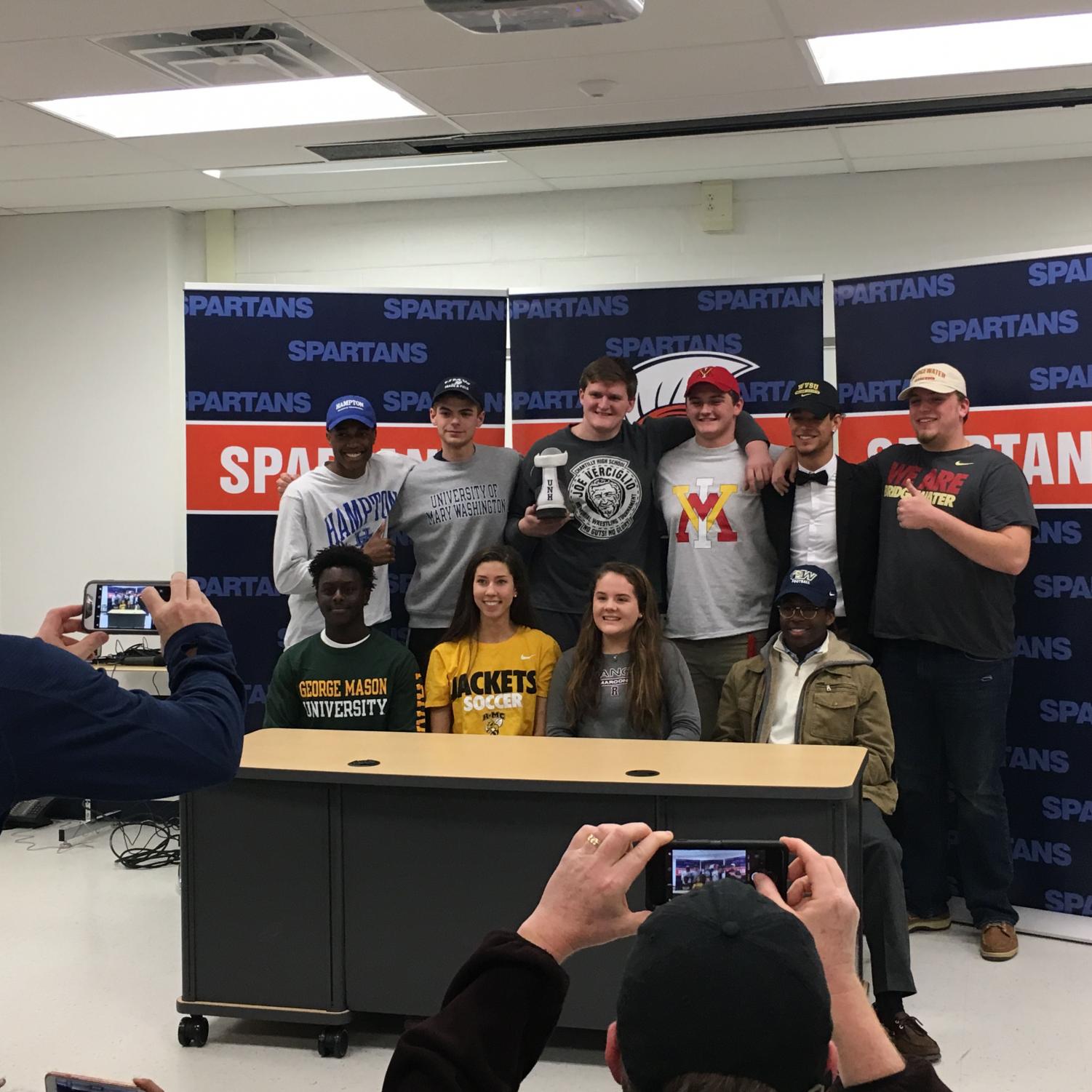 WS student athletes make their commitments to play for colleges on the day. Some other students committed in November.