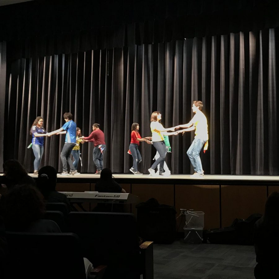 The Hispanic Heritage Club performed a cultural dance at the spring pep rally on April 6th.
