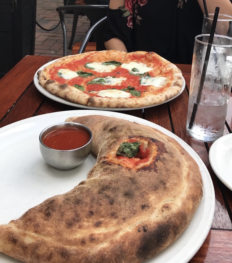 Pizza from Pizza Paradiso, located in Georgetown. Their cozy atmosphere and seasonal specials makes it great choice for lunch or dinner.