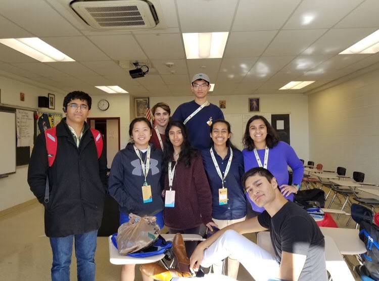 Seniors+Andy+Tran+and+Monica+Nguyen+bond+with+friends+at+the+HackBI+coding+competition.+Nguyen+participated+in+HackBI+after+hearing+of+it+from+fellow+senior+Lily+Tso%2C+and+she+relished+the+opportunity+to+gain+computer+science+experience+as+she+is+considering+pursuing+coding+to+some+degree+in+college.