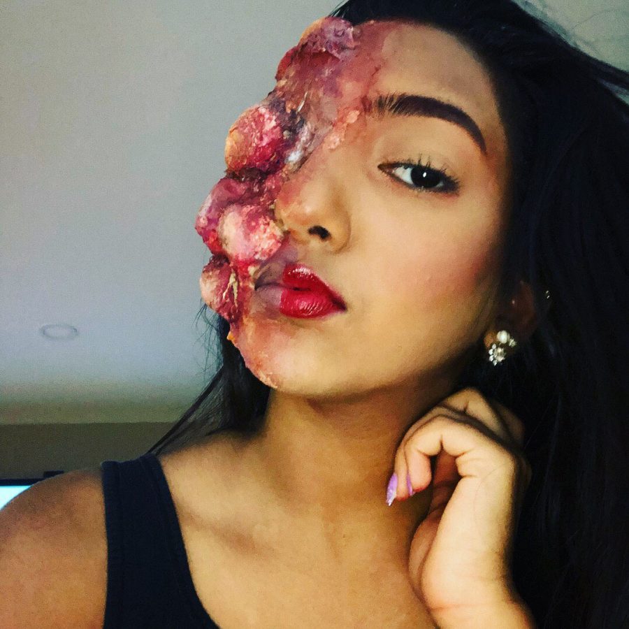 Divya Gupta shows off her special effects skills as she enjoys the complexities and the looks that makeup can achieve with her talent.