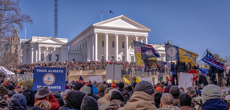 Supporters+of+the+2nd+Amedment+gather+at+the+state+capitol+in+Richmond+on+Virginias+Lobby+Day+on+January+20th.+Thousands+of+gun+owners+and+advocates+from+Virginia+and+states+across+the+US+came+out+to+protest+Governor+Ralph+Northams+newly+proposed+gun+legislation.+Weapons+were+banned+on+capitol+grounds%2C+but+an+even+larger+number+assembled+outside+the+fence+carrying+an+arsenal+of+the+military+style+weapons+the+current+administration+intends+to+ban.