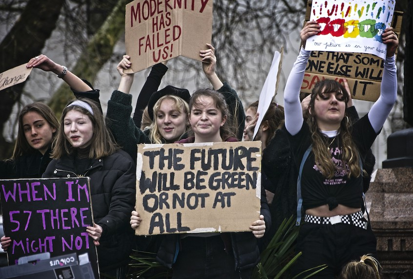 According to Forbes, the biggest threat to Generation Z is climate change, with 41% of participants citing global warming as the most important issue facing the world right now. Multiple protests have sparked out all over the world since 2019 over the need for policies to assist with climate change, and many members of Gen Z have taken to lead many, like depicted above.