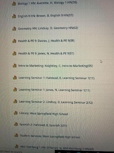 Koyyalamudy’s Schoology showed that she was in both Jones’s and Davies health and PE classes. The glitch in Schoology successfully worried Koyyalamudy as she realized she would have schedule conflicts she needed to resolve.