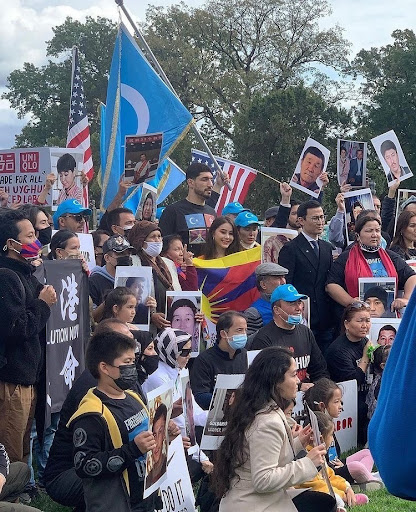 Junior Tenzin Werner participated in protests in support of Uyghurs this past fall, condemning China’s actions and displaying solidarity by the Tibetan community.  
