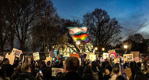 Citizens gather to protest against Florida’s “Don’t Say Gay” bill, spreading the message that their identities cannot be suppressed.