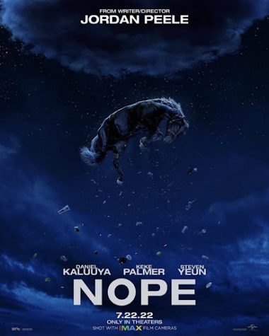 The Nope movie poster that perfectly captures the strange and eerie essence of the film.
