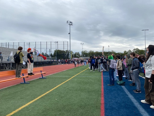 Sophomore Mat Hemmer gave a speech in retaliation towards Governor Glenn Youngkin’s new policies regarding transgender students. They spoke about a friend of theirs that was bullied to the point of suicide and discussed the importance of creating a safe environment for LGBTQ+ youth.