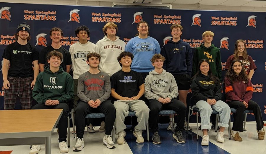 The 14 Next-level Spartans who attended the February 2 signing day.