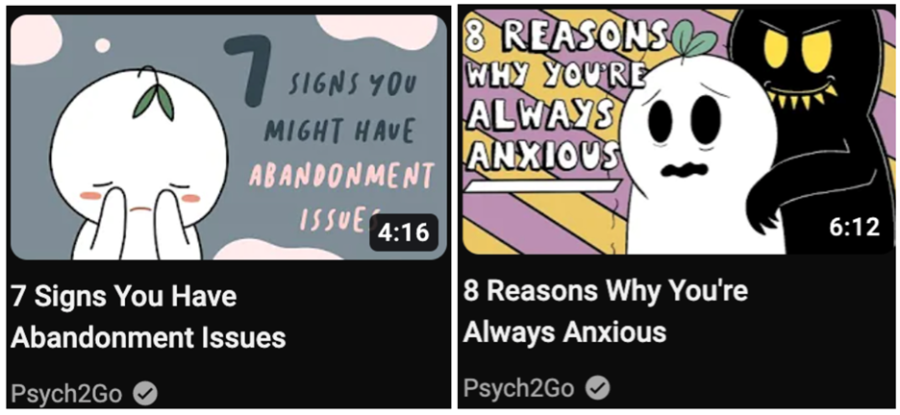 Though online resources such as the YouTube channel Psych2Go offer a starting point for those unsure how to recognize mental illness, it cannot be relied upon to officially diagnose or treat individuals. Instead, please reach out to professionals through the school or healthcare providers.