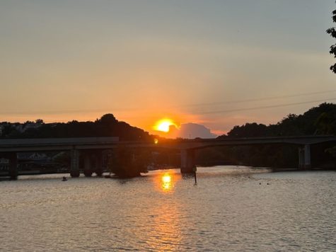 With the sun staying out longer there is more sunlight for outdoor activities to take place in the evening, such as this sunset captured while paddleboarding at eight p.m.