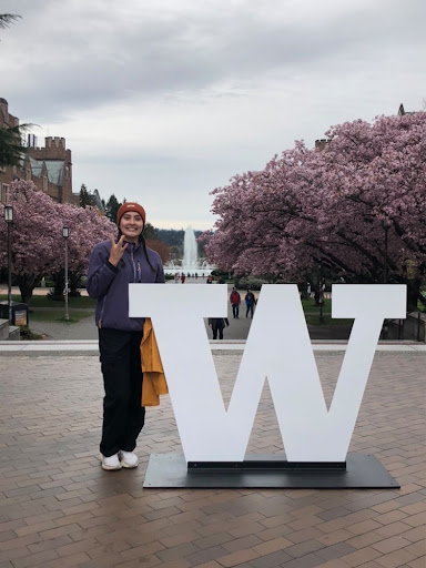 Going on college tours can be a great way for students to get a feel for what they prefer in terms of the campus and the location of the schools. Pictured above is senior Marisa Lucero on a past college visit to the University of Washington, Seattle.