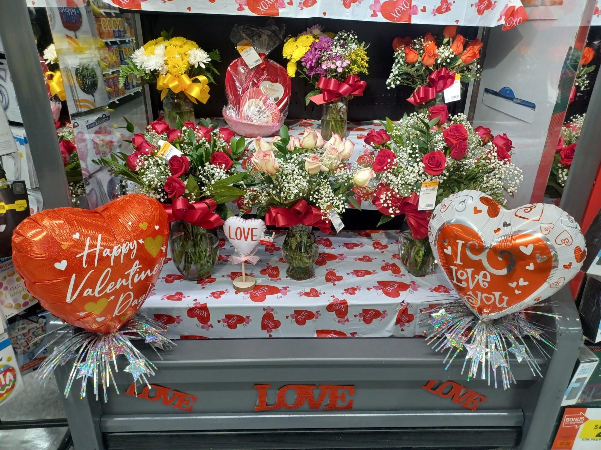 Roses and Chrysanthemums for sale at a local store.