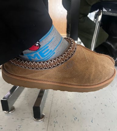 Junior Hannah Armah is wearing Tasman UGGs paired with Sonic the Hedgehog socks. “I have had these UGGs for almost two years. They have been with me through rain and snow, ups and downs. I have fostered somewhat of an emotional connection with my UGGs,” said Armah. “They have seen me through everything.”